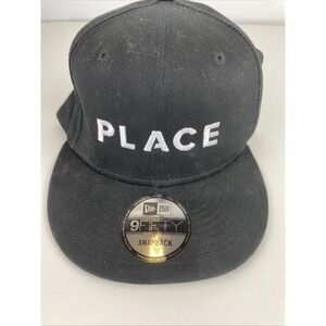 9 FiftyBrand Logo Place EmbroideredGraphic Black/White Snapback Hat Cap One Size